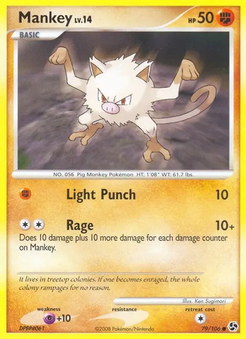 Mankey card art