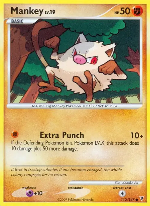 Mankey card art