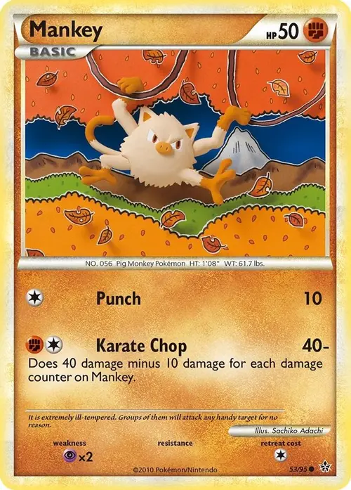 Mankey card art