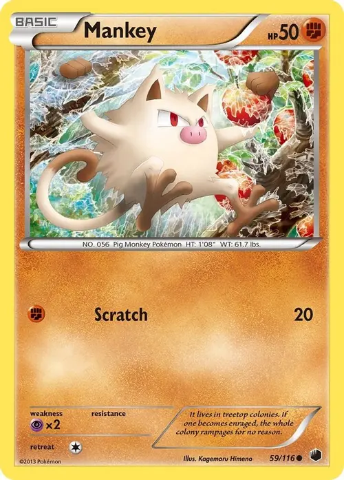 Mankey card art