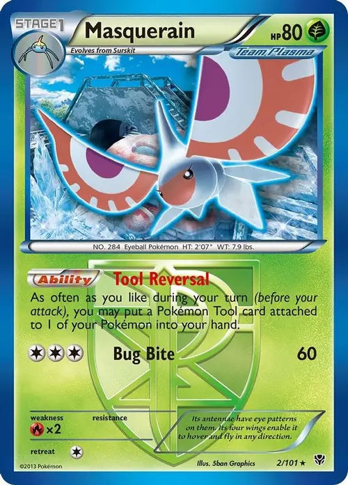 Masquerain (Team Plasma) card art