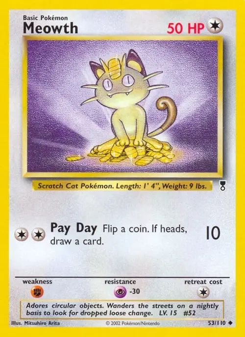Meowth card art