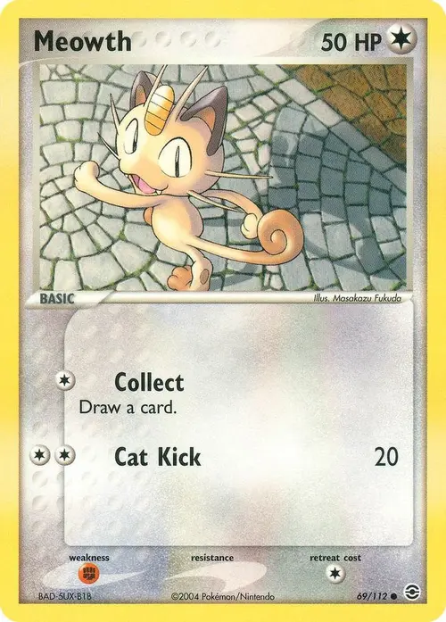 Meowth card art