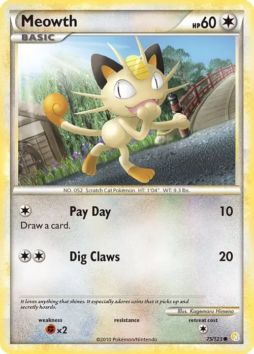 Meowth card art