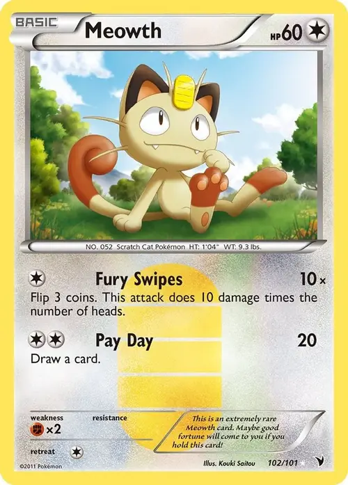 Meowth card art
