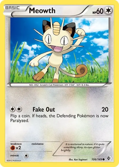 Meowth card art