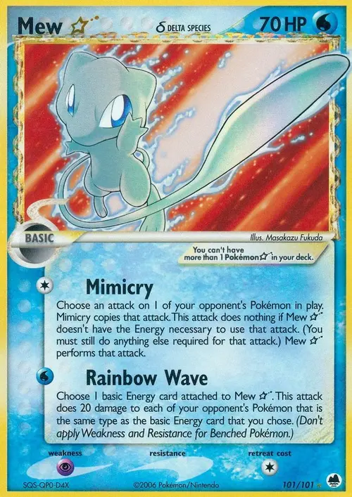 Mew Star (Delta Species) card art