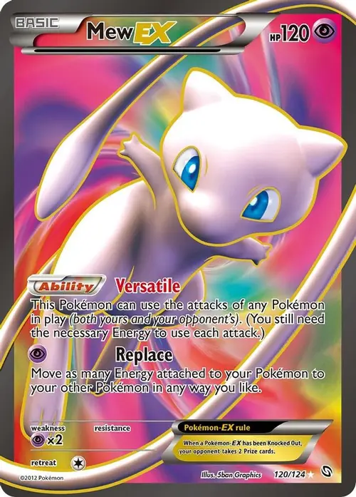 Mew EX (120 Full Art) card art