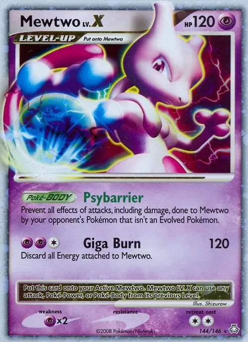 Mewtwo LV.X card art