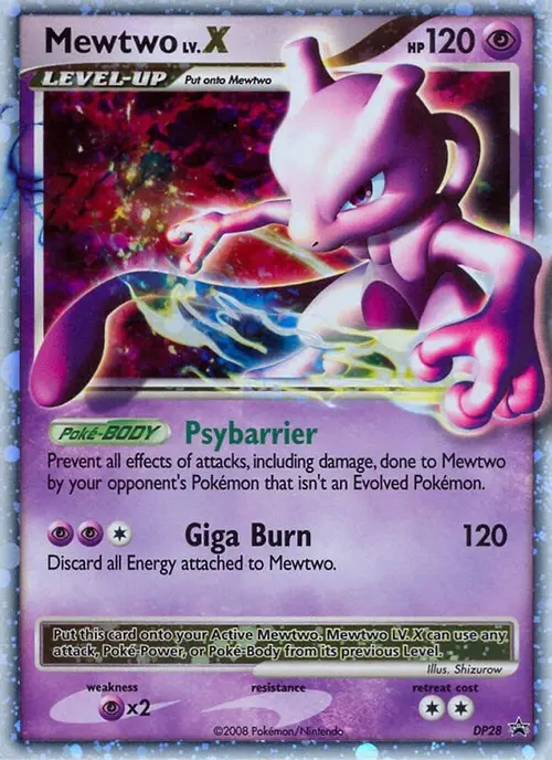 Mewtwo LV.X - DP28 card art