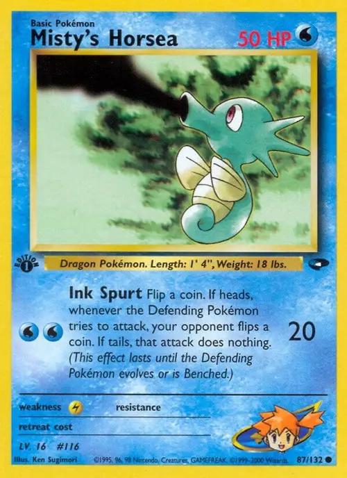 Misty's Horsea card art