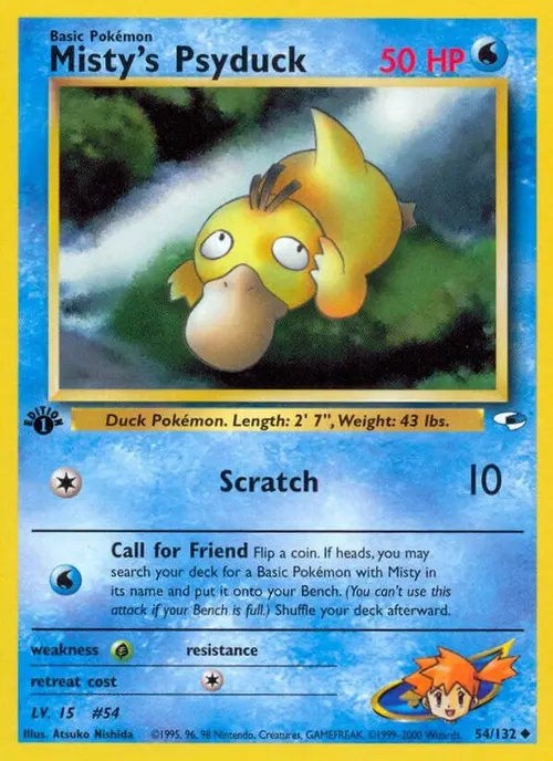 Misty's Psyduck card art