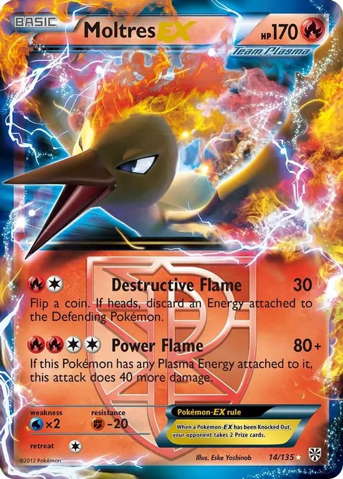 Moltres EX (Team Plasma) card art