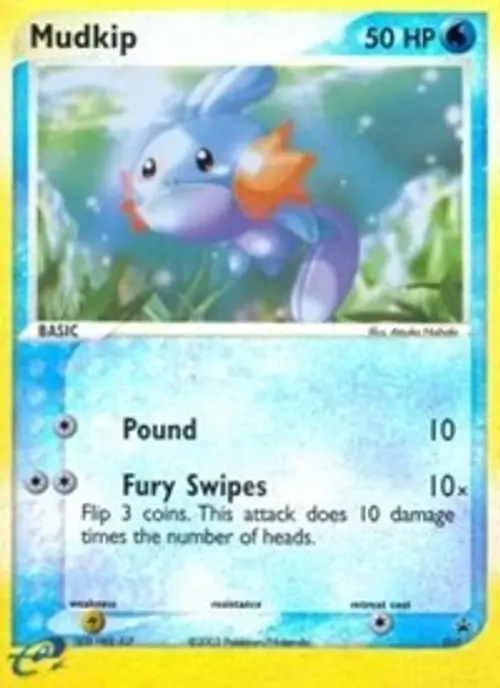 Mudkip - 010 (e-League) card art