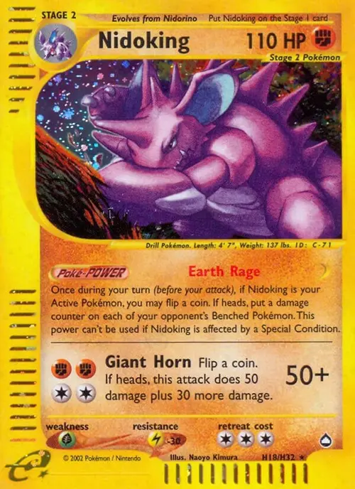 Nidoking (H18) card art