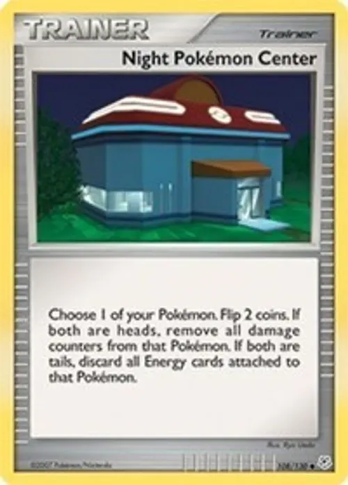 Night Pokemon Center card art
