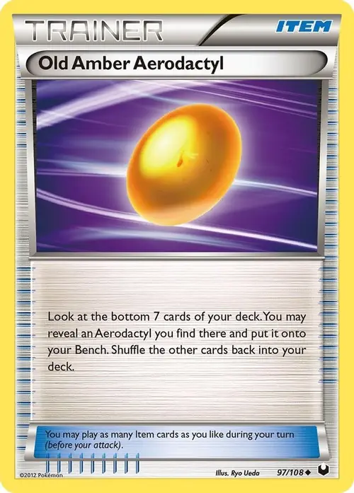 Old Amber Aerodactyl card art