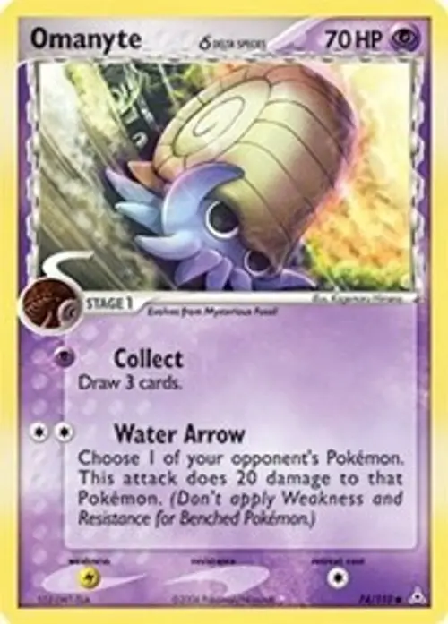 Omanyte (Delta Species) card art