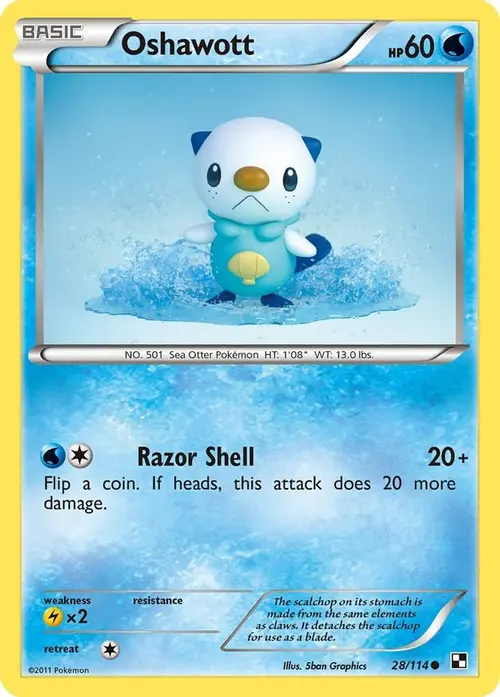 Oshawott (28) card art