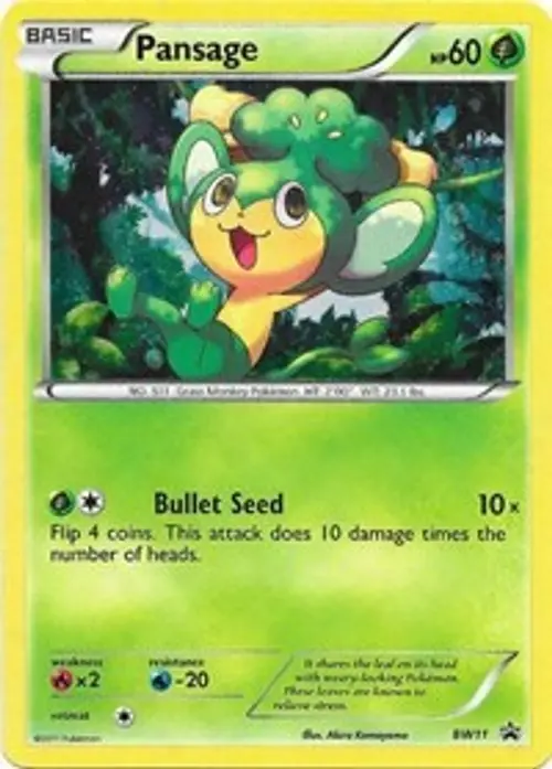 Pansage - BW11 card art