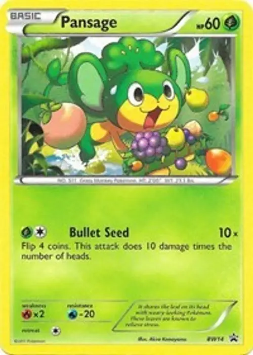 Pansage - BW14 card art