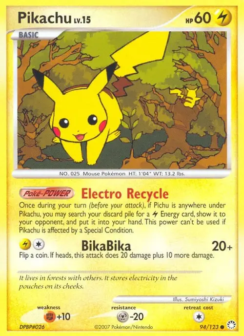 Pikachu card art