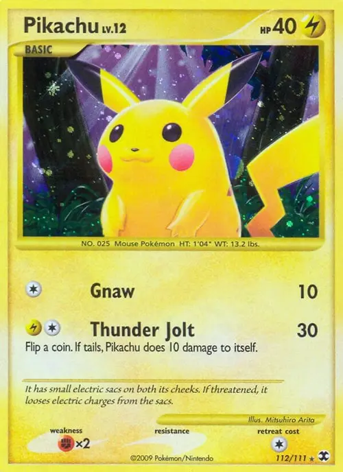 Pikachu card art