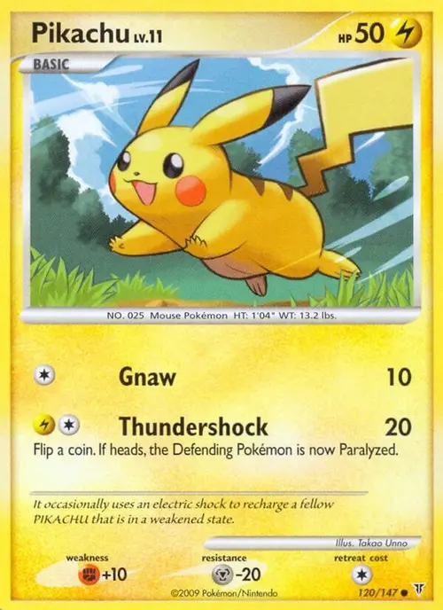 Pikachu card art
