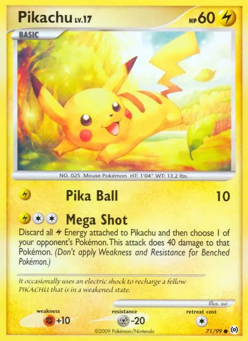 Pikachu card art