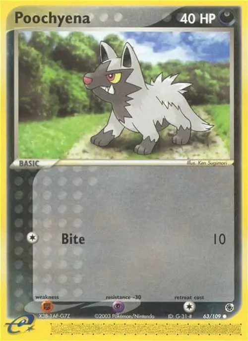 Poochyena - 63/109 card art