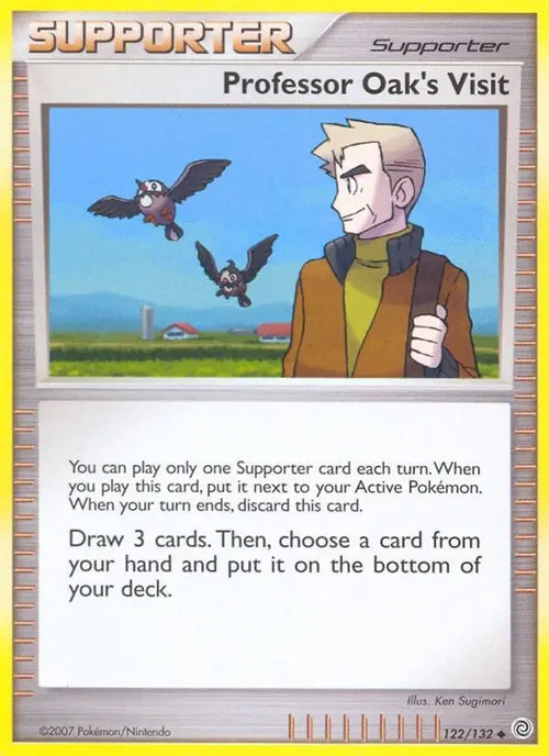 Professor Oak's Visit card art