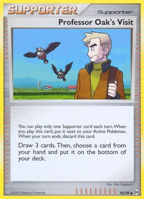 Professor Oak's Visit card art