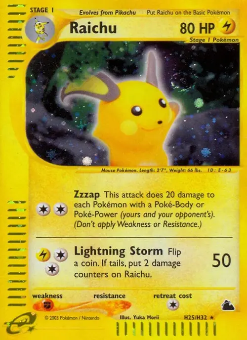Raichu (H25) card art