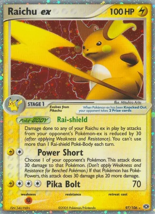 Raichu ex card art