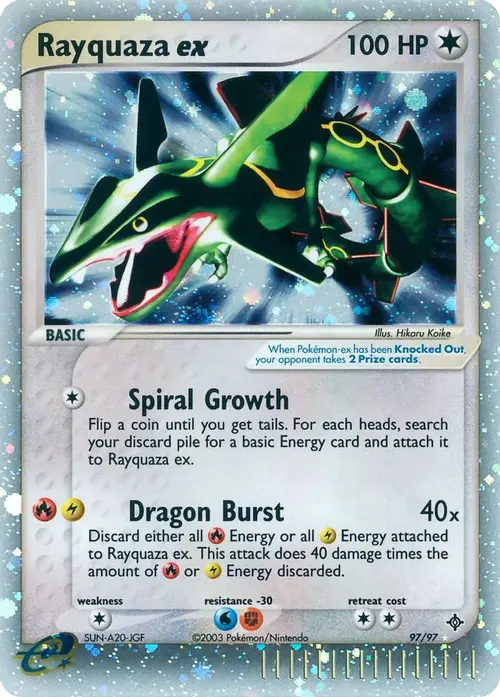 Rayquaza ex card art