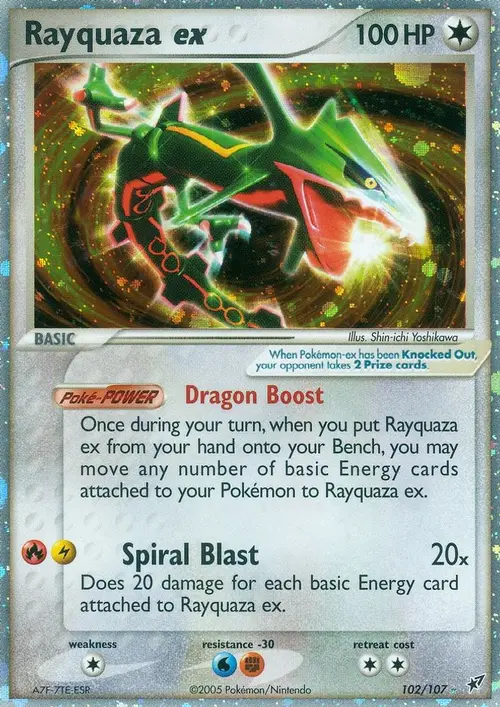 Rayquaza ex card art