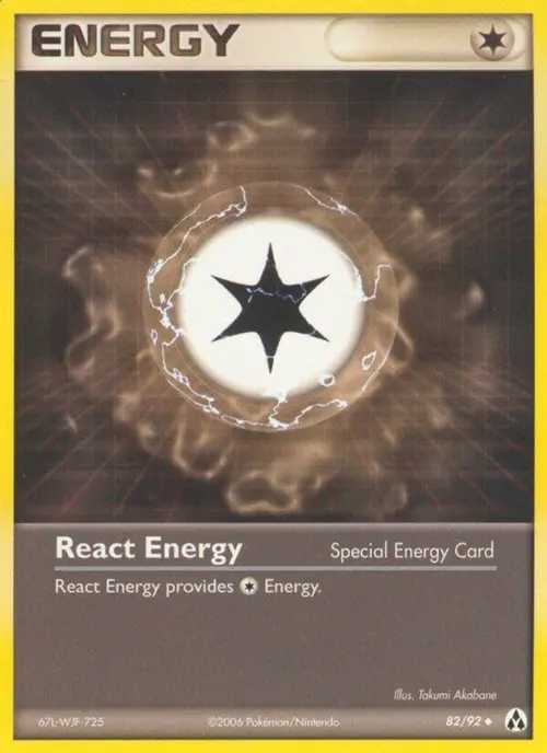 React Energy card art