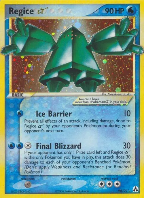 Regice Star card art