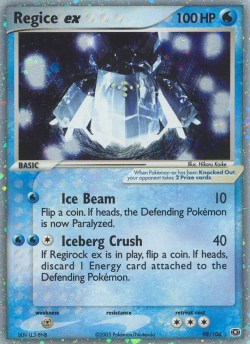 Regice ex card art