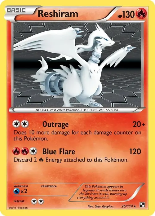 Reshiram card art