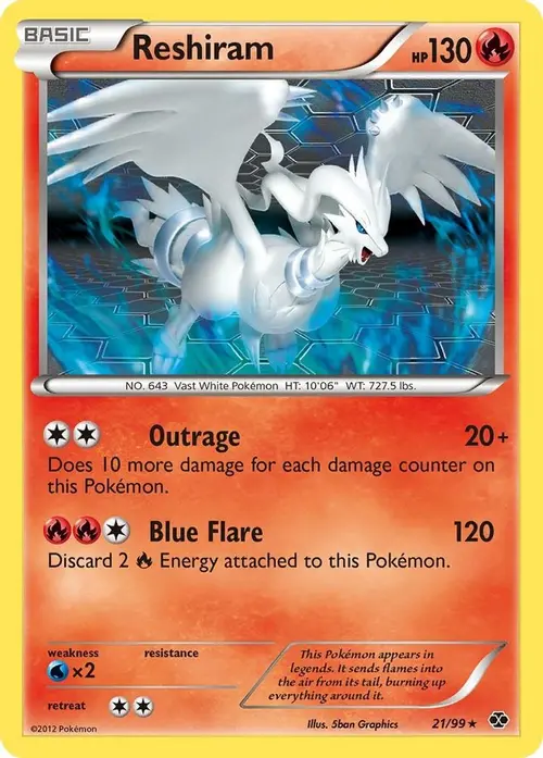 Reshiram card art