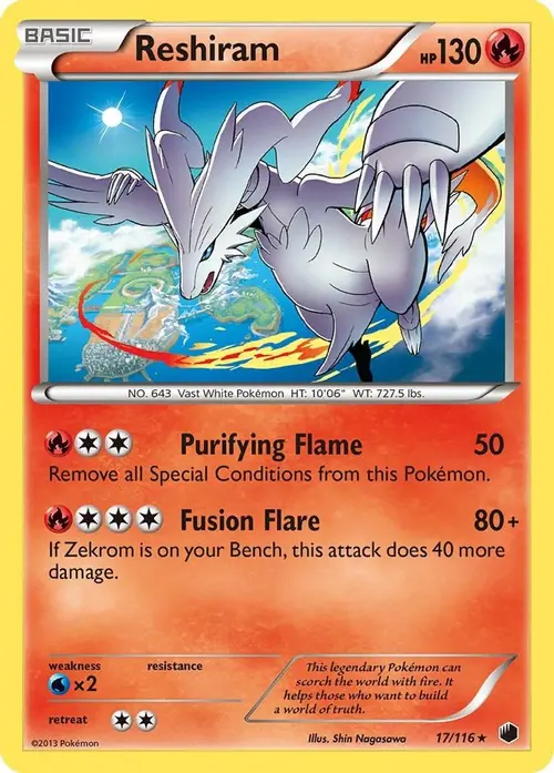 Reshiram card art