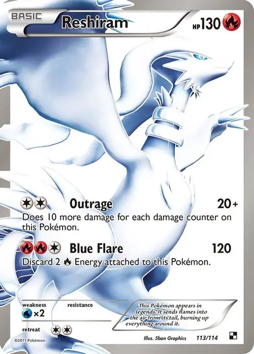 Reshiram (113 Full Art) card art