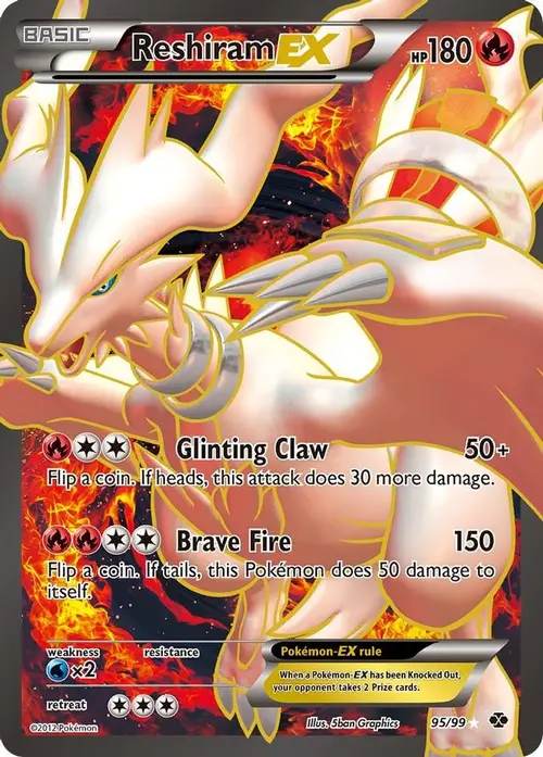 Reshiram EX (95 Full Art) card art