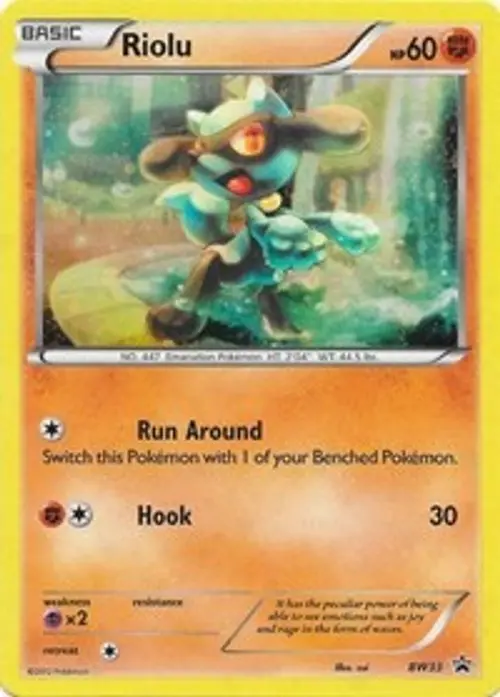 Riolu - BW33 (Cosmos Holo) card art