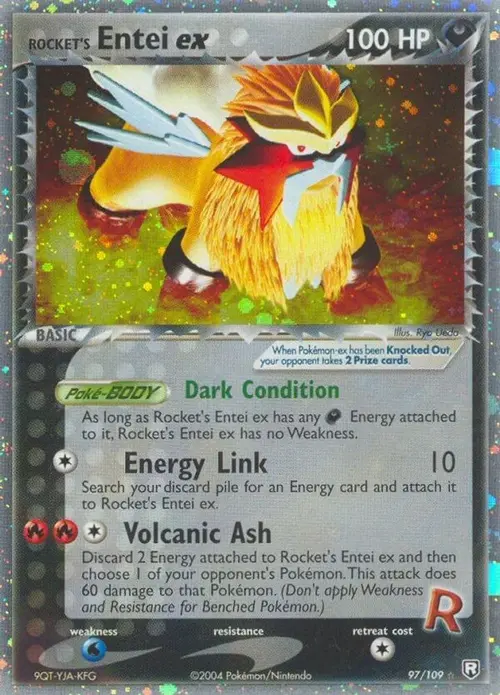 Rocket's Entei ex card art
