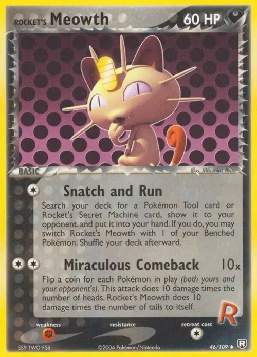 Rocket's Meowth card art