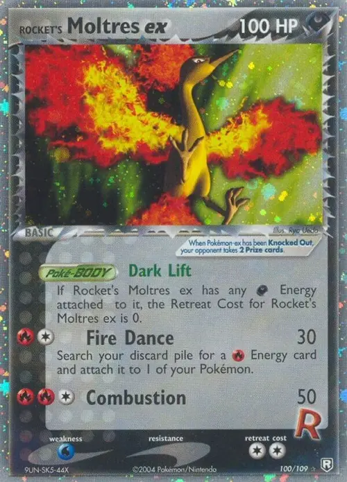 Rocket's Moltres ex card art