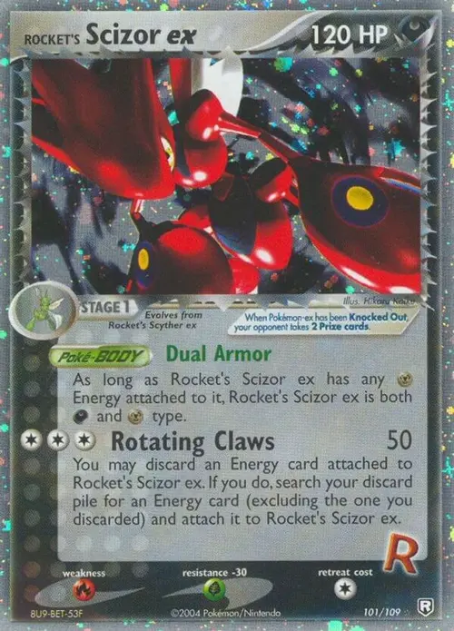 Rocket's Scizor ex card art