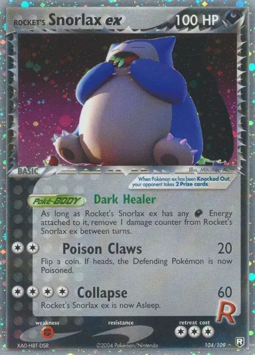 Rocket's Snorlax ex card art